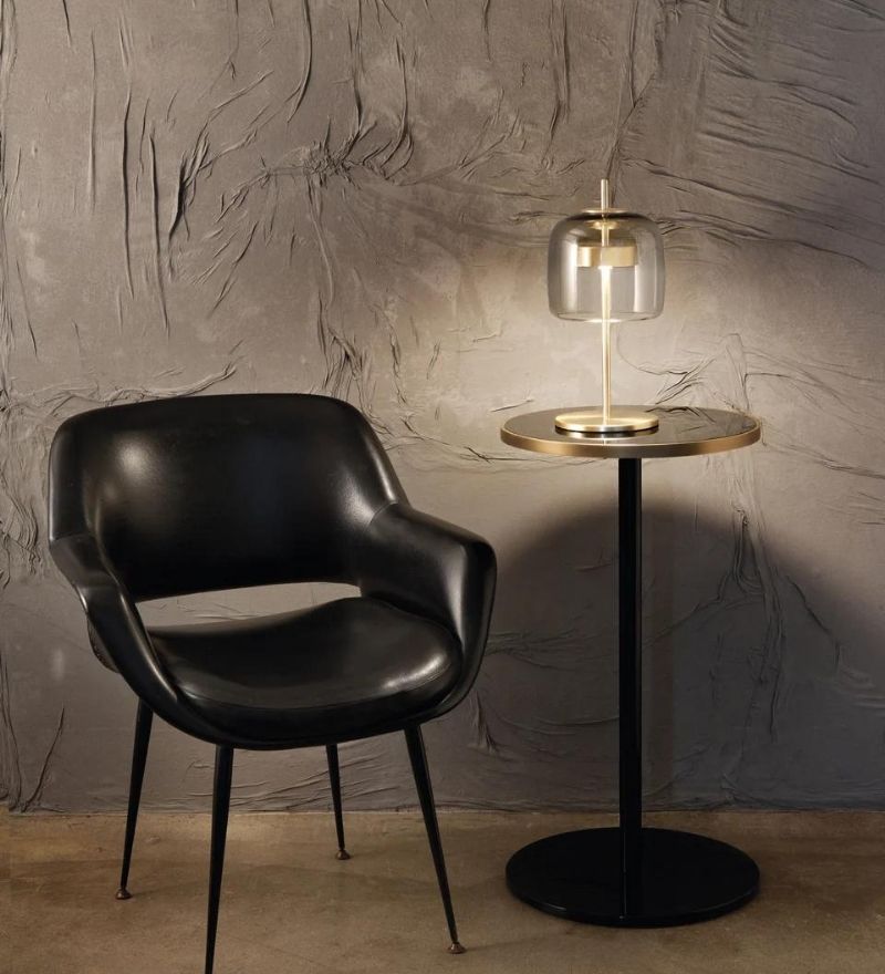 Smoke Glass LED Table Lamp