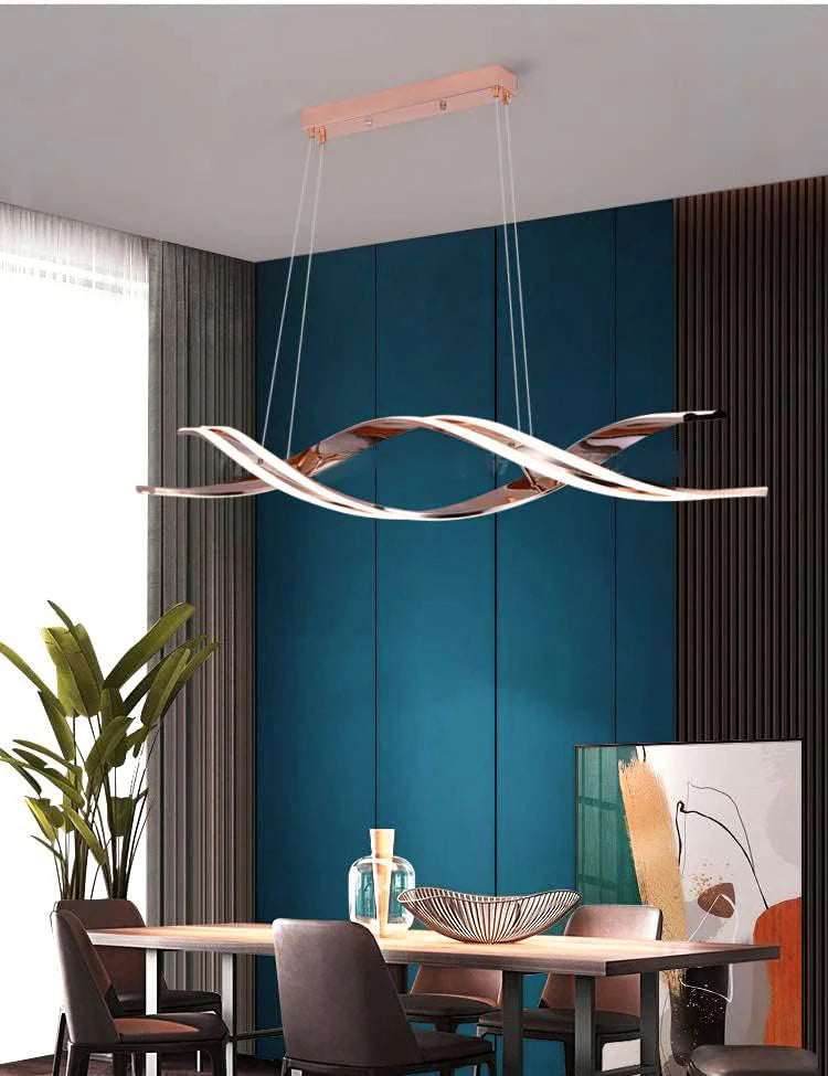 Modern 1000MM Rose Gold LED Chandelier