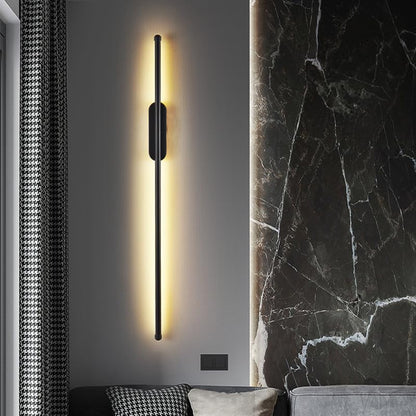 LED Black Long Modern Wall Light 60 cm