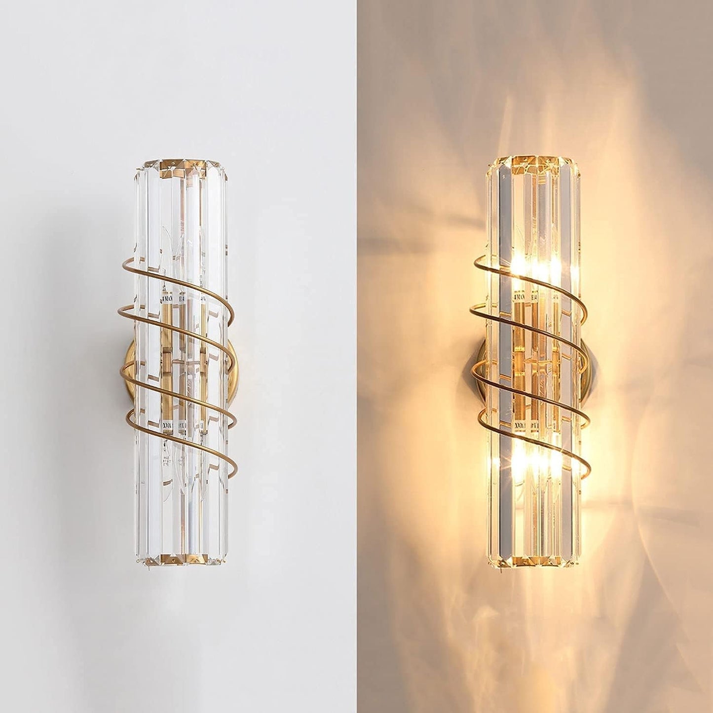 Spiral Crystal Wall Light – Glamour in Every Curve