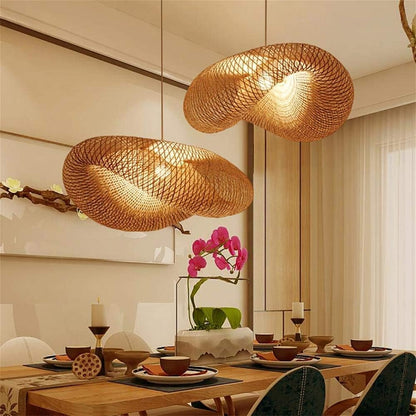 Rattan Bamboo Beige Pendant Light