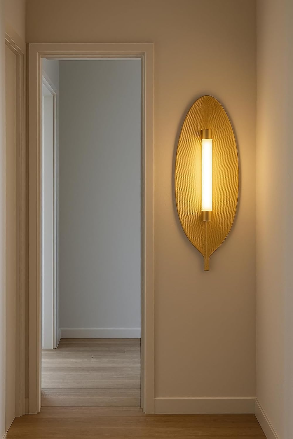 Gold Leaf Wall Light – Decorative Modern LED Sconce for Bedroom & Living Room