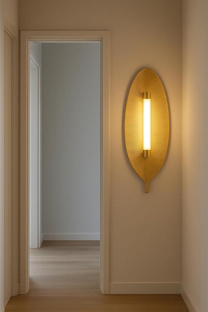 Gold Leaf Wall Light – Decorative Modern LED Sconce for Bedroom & Living Room