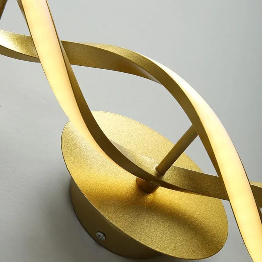 Spiral Shape Golden LED Wall Lamp