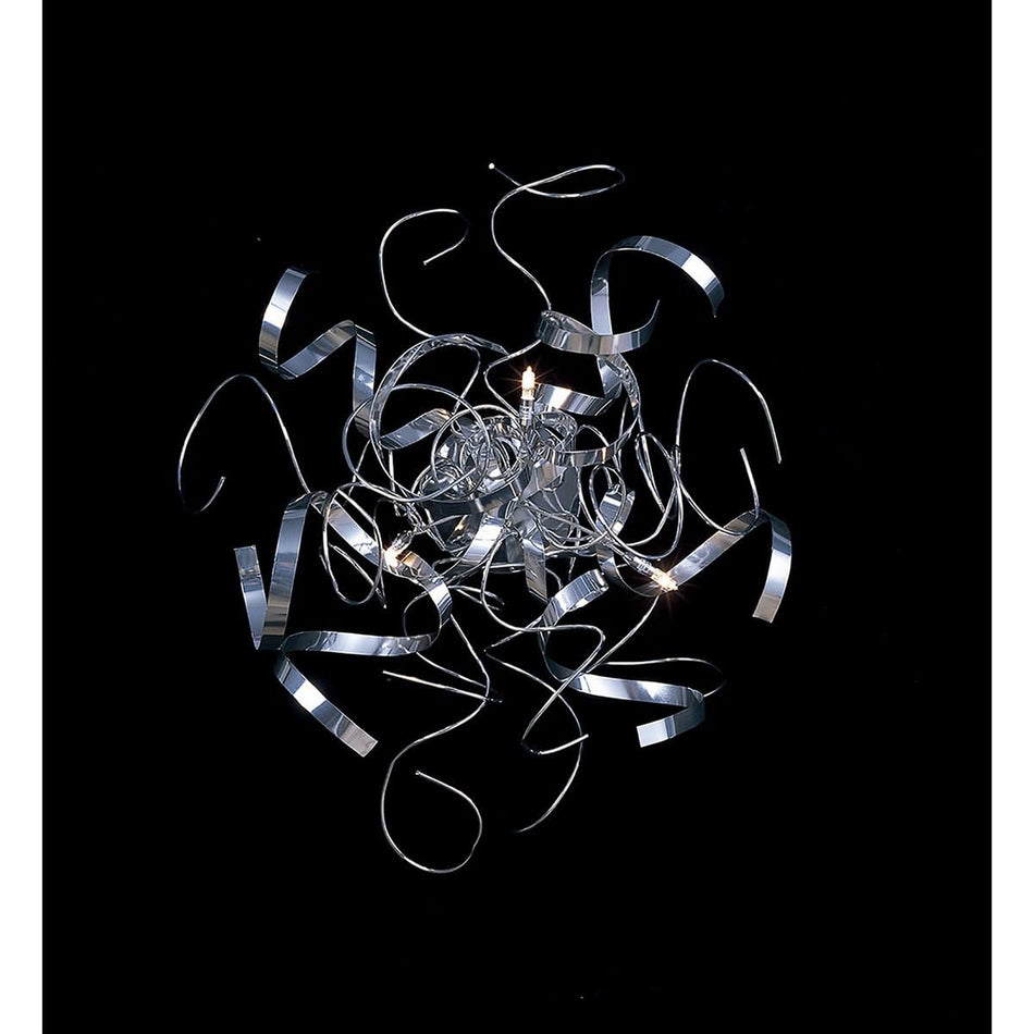 Diyas Zen Stainless Steel Chrome Wall Light with 3 Lights