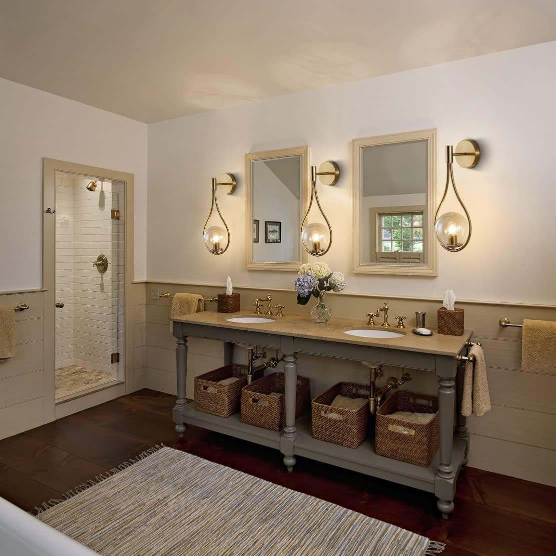 Amber Glass Wall Lamp