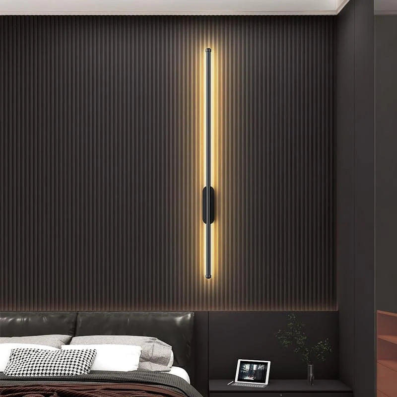 LED Black Long Modern Wall Light 60 cm
