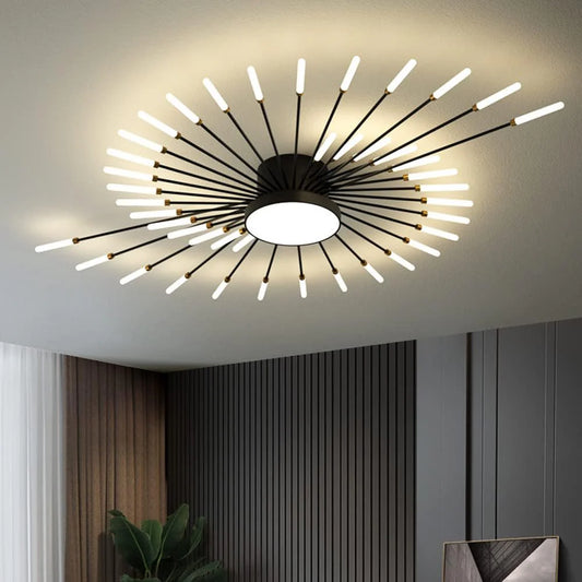 42 Light Black Body LED Chandelier