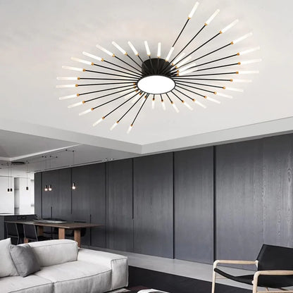 42 Light Black Body LED Chandelier