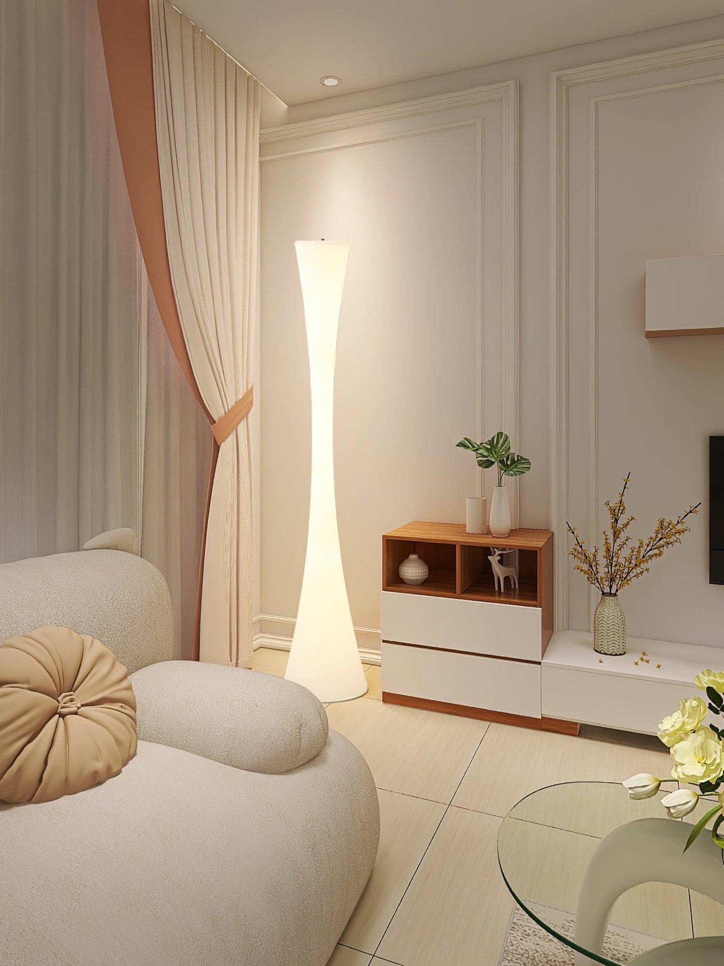 Designer White Floor Lamp