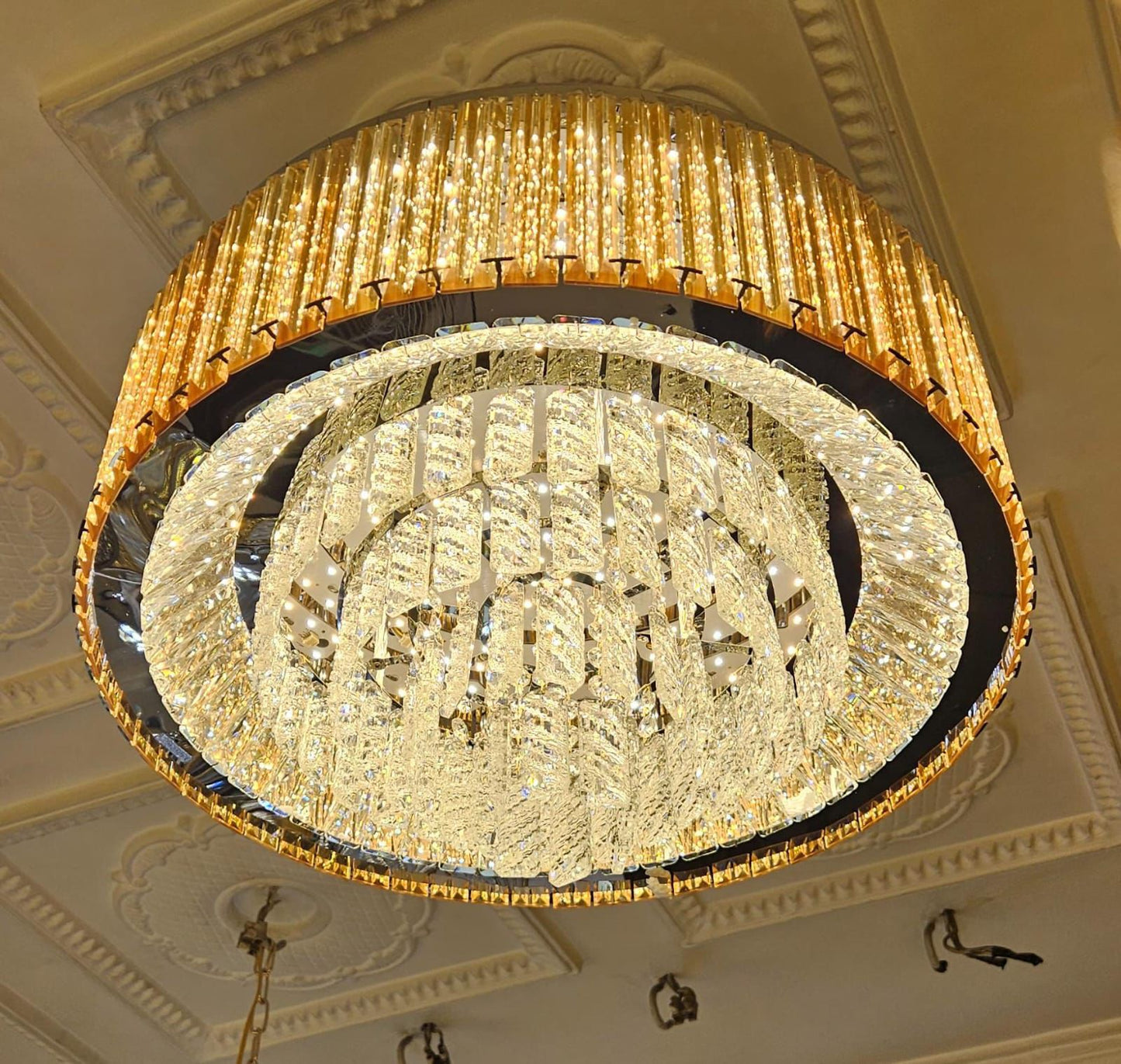 Gilded Crystal Chandelier
