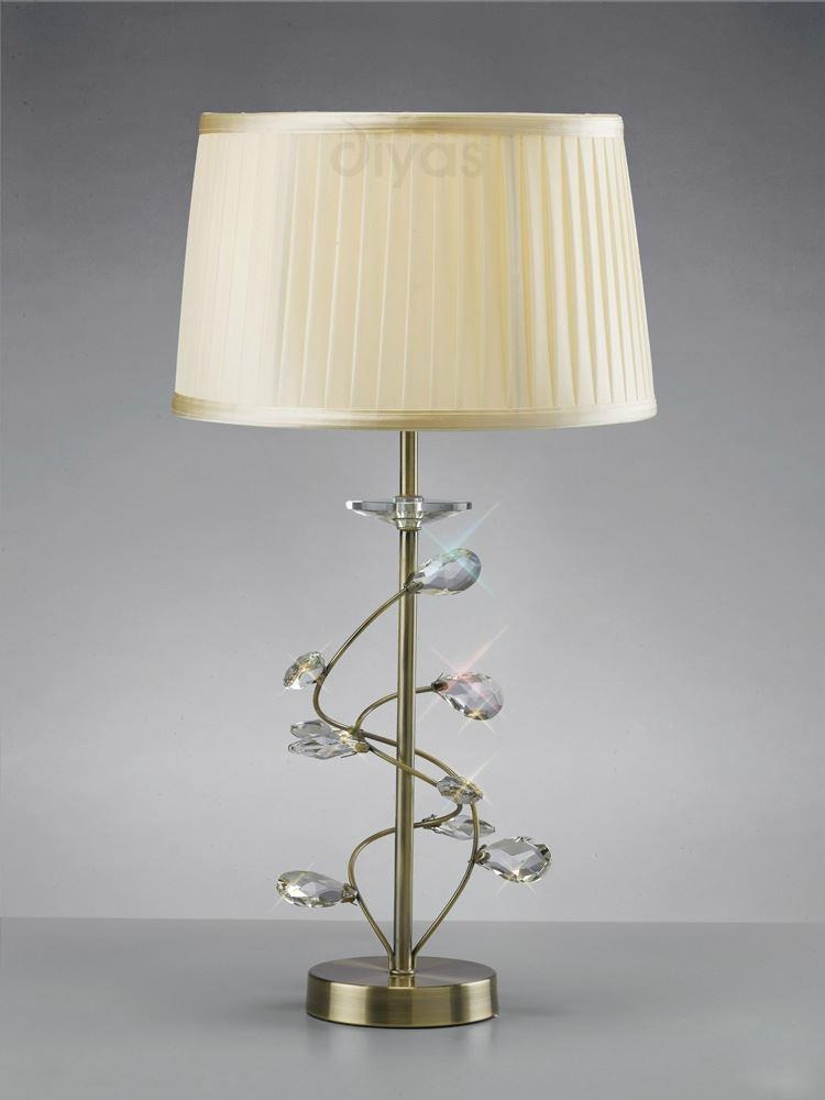 Willow Single Table Lamp in Antique Brass Finish