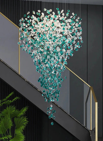 Green Double Height Chandelier