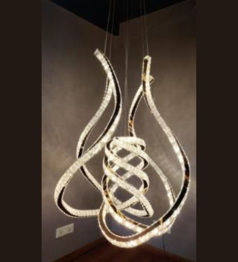 Stello Lotus LED Double Height Chandelier