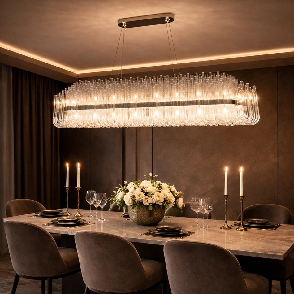 Linear Tube Bar Chandelier