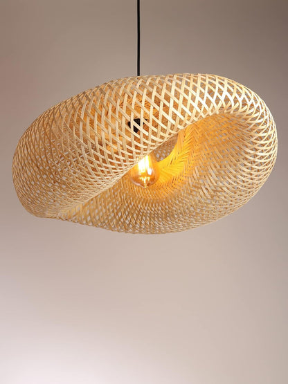 Rattan Bamboo Medium Pendant Light