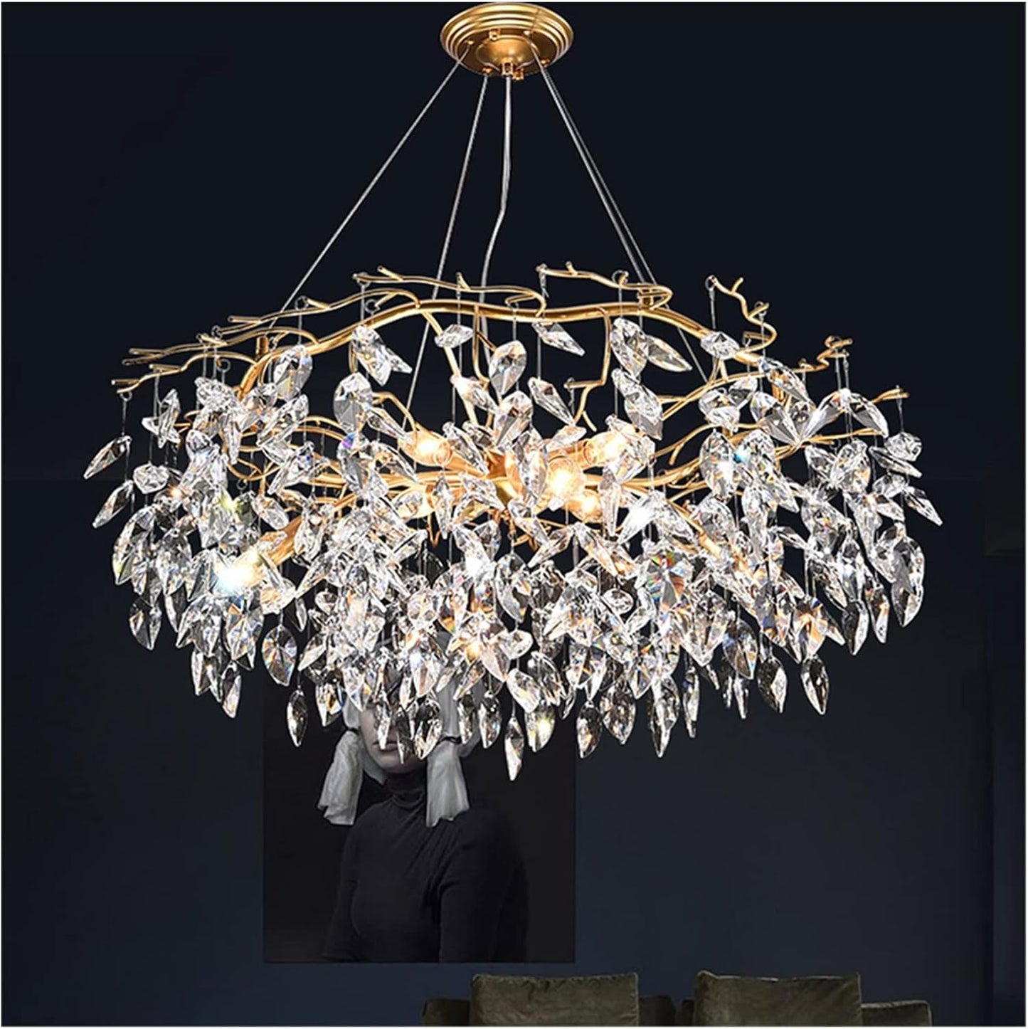 Modern Gold Crystal Chandeliers 100 CM