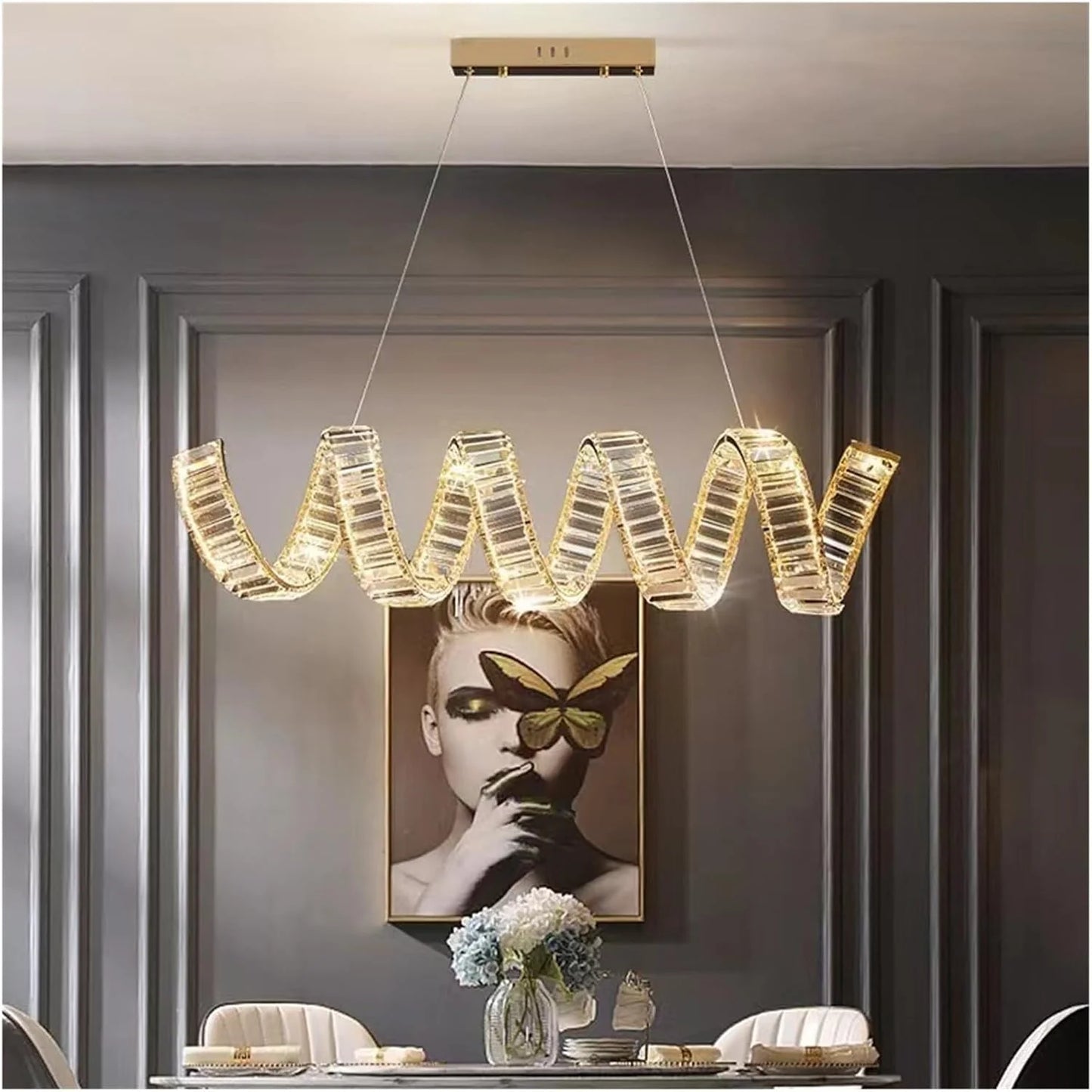 Modern Wave Shape Chandelier