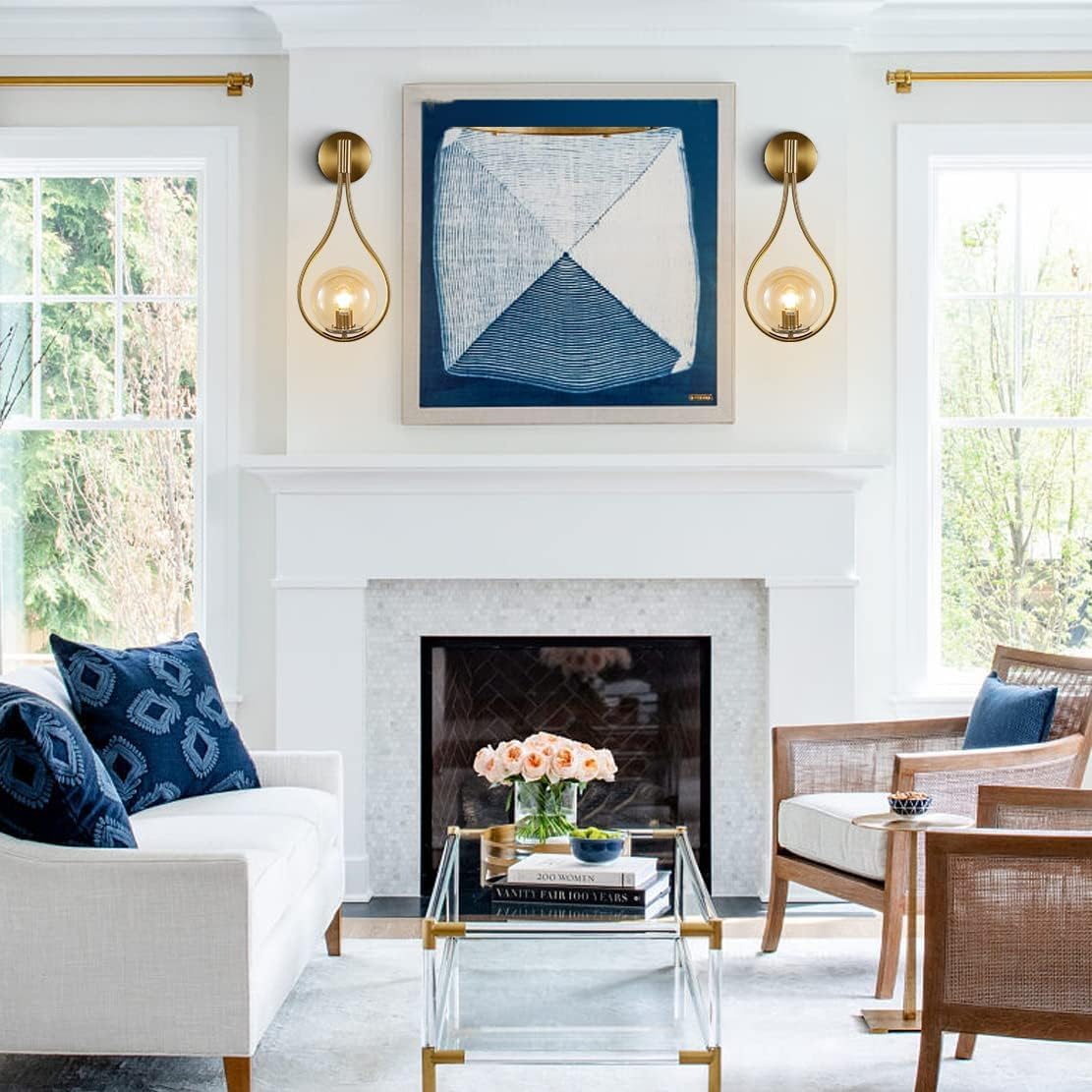 Amber Glass Wall Lamp