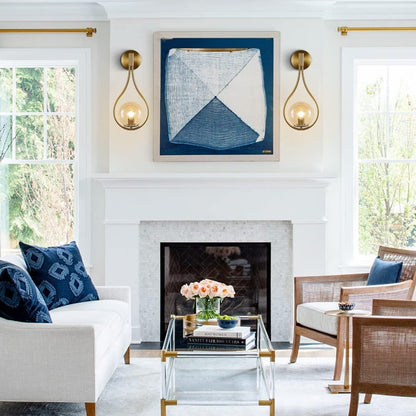 Amber Glass Wall Lamp