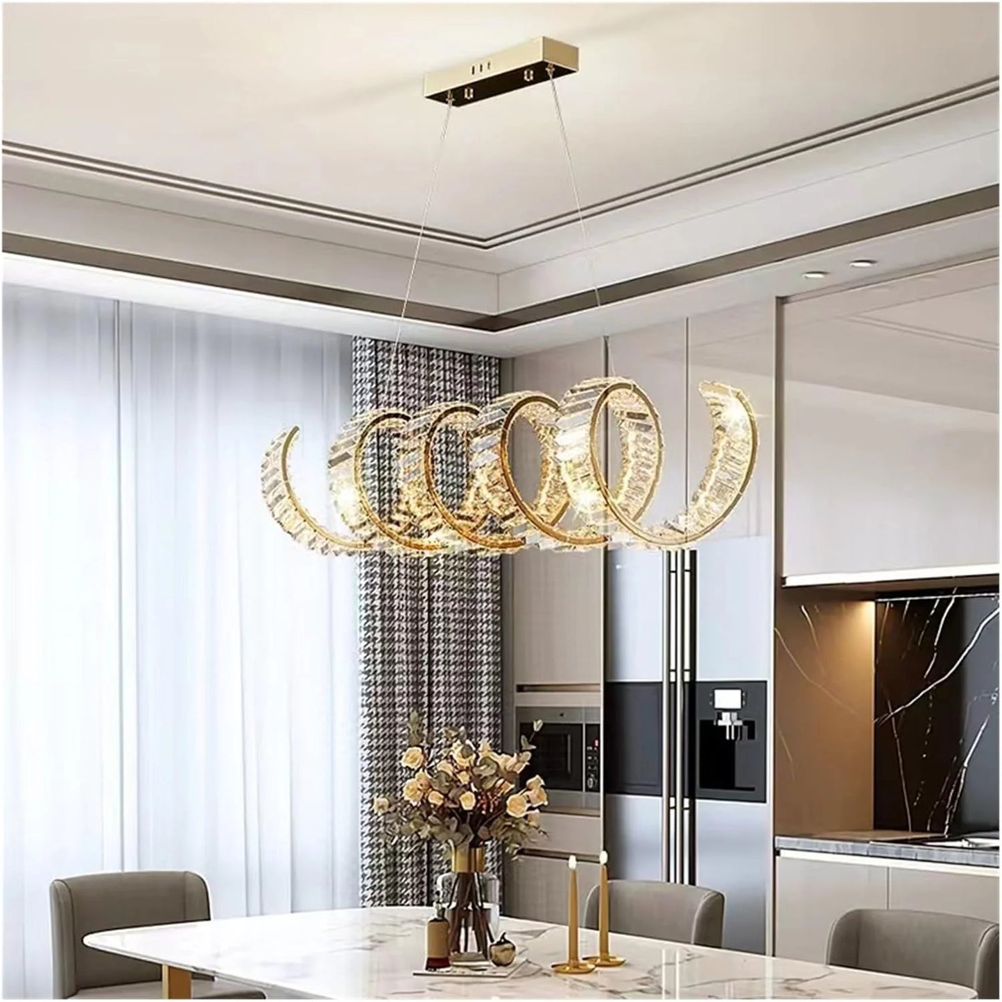 Modern Wave Shape Chandelier