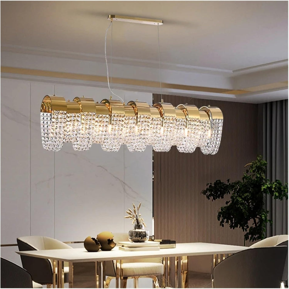 Modern Linear Crystal Chandelier
