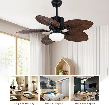 Chandelier Ceiling Leaf Fan with LED Light