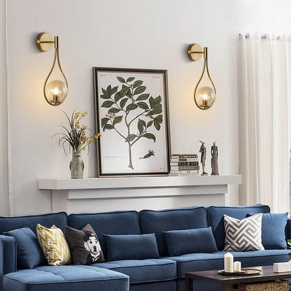 Amber Glass Wall Lamp