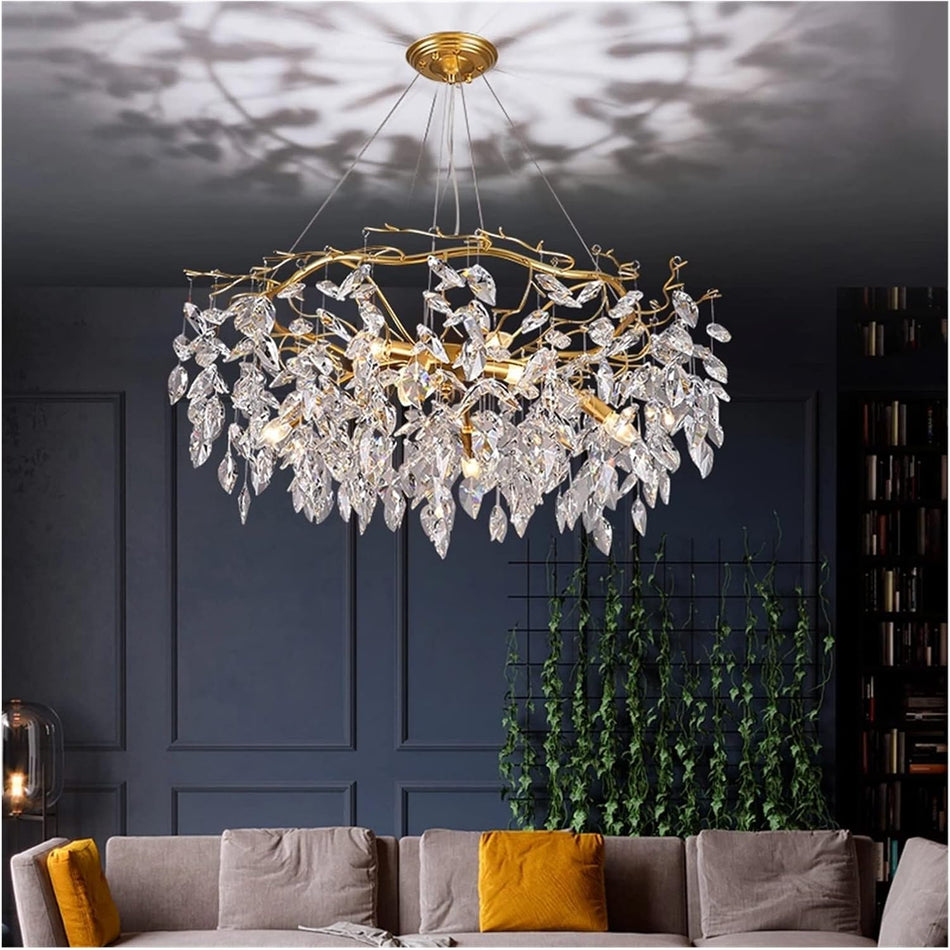 Modern 80 cm Gold Crystal Chandeliers