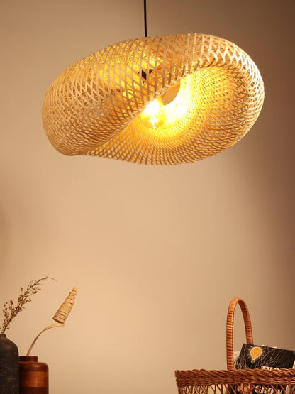 Rattan Bamboo Medium Pendant Light