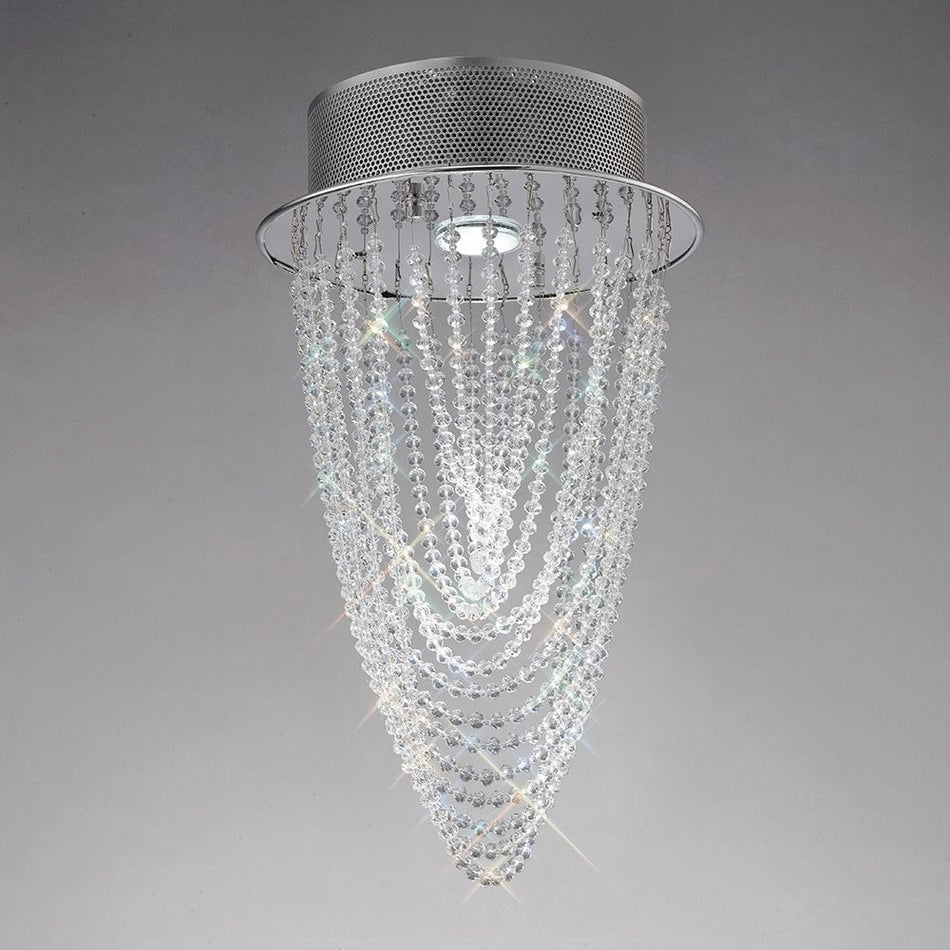 Camilla Ceiling Round Polished Chrome/Crystal