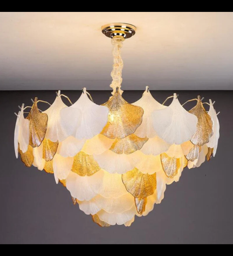 Stello Modern Round Glass Art Chandelier - 80 CM