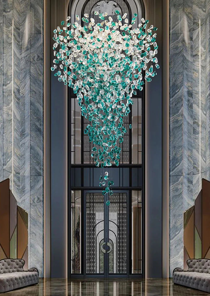 Green Double Height Chandelier