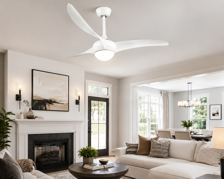 Modern Ceiling Fan with LED Light – Arthur