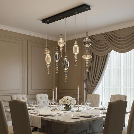 8 Hanging Modern Artistic Glass Chandelier