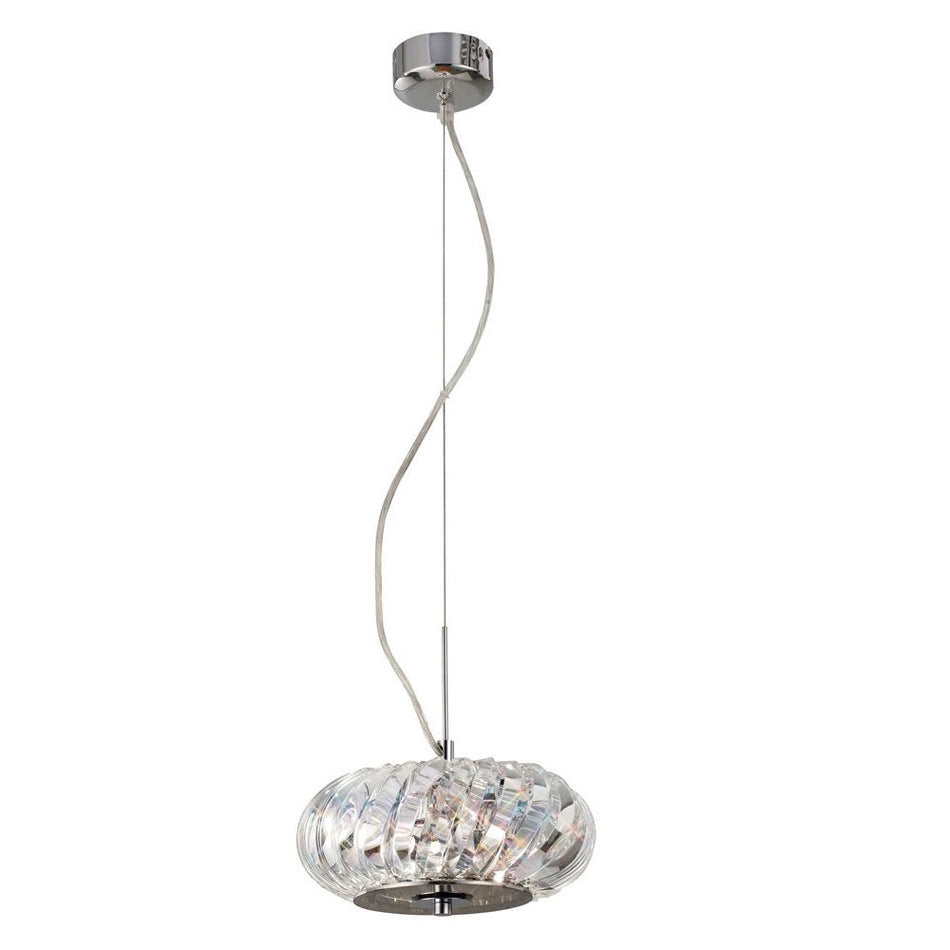 Banda Pendant  Light Polished Chrome/Crystal