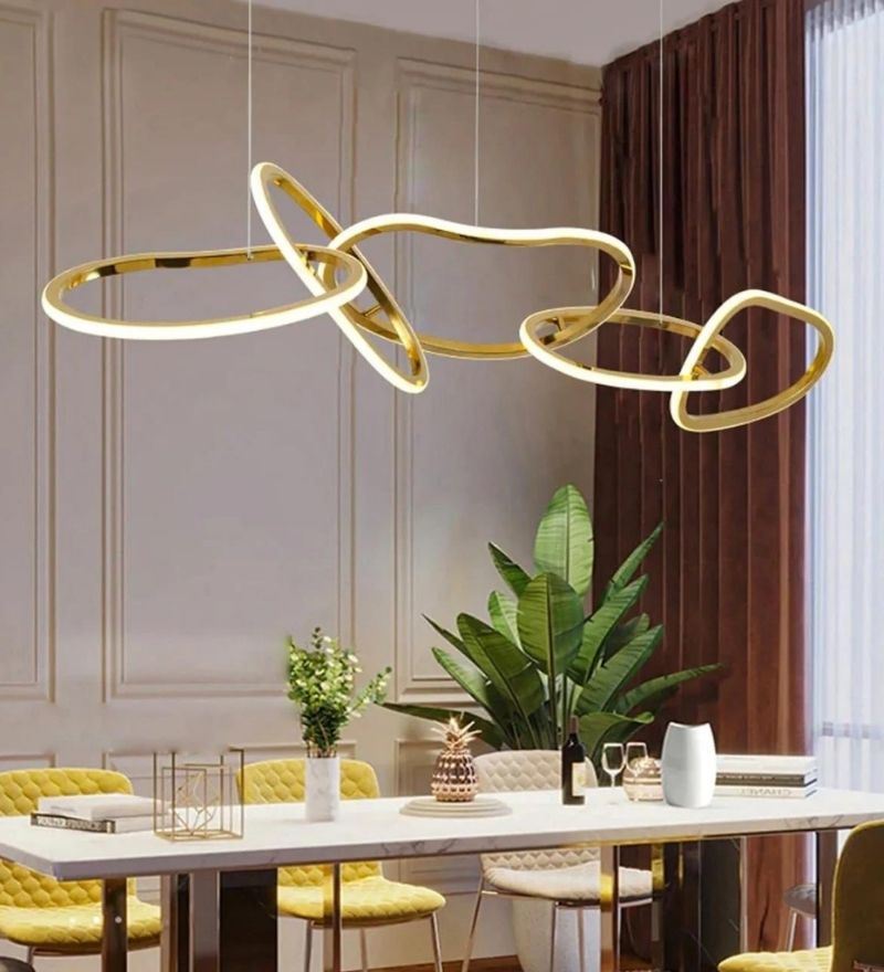 Modern Linear Chandelier 5 Ring