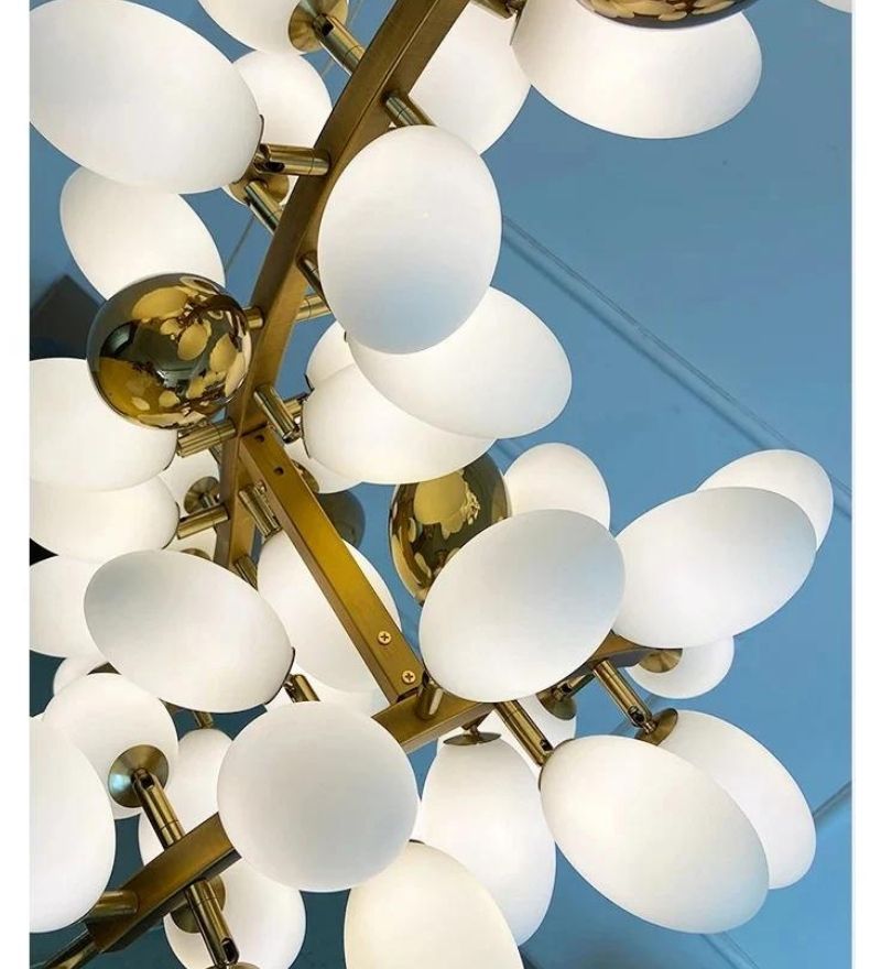 Celestial Modern Double Height Chandelier