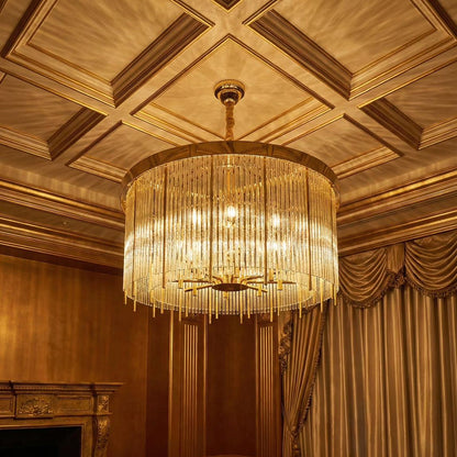 Fluted Glass Chandelier