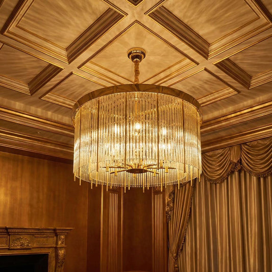 Fluted Glass Chandelier