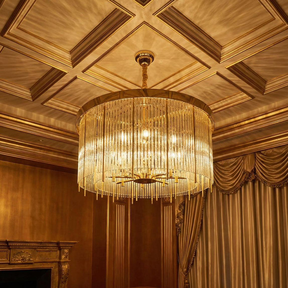 Fluted Glass Chandelier