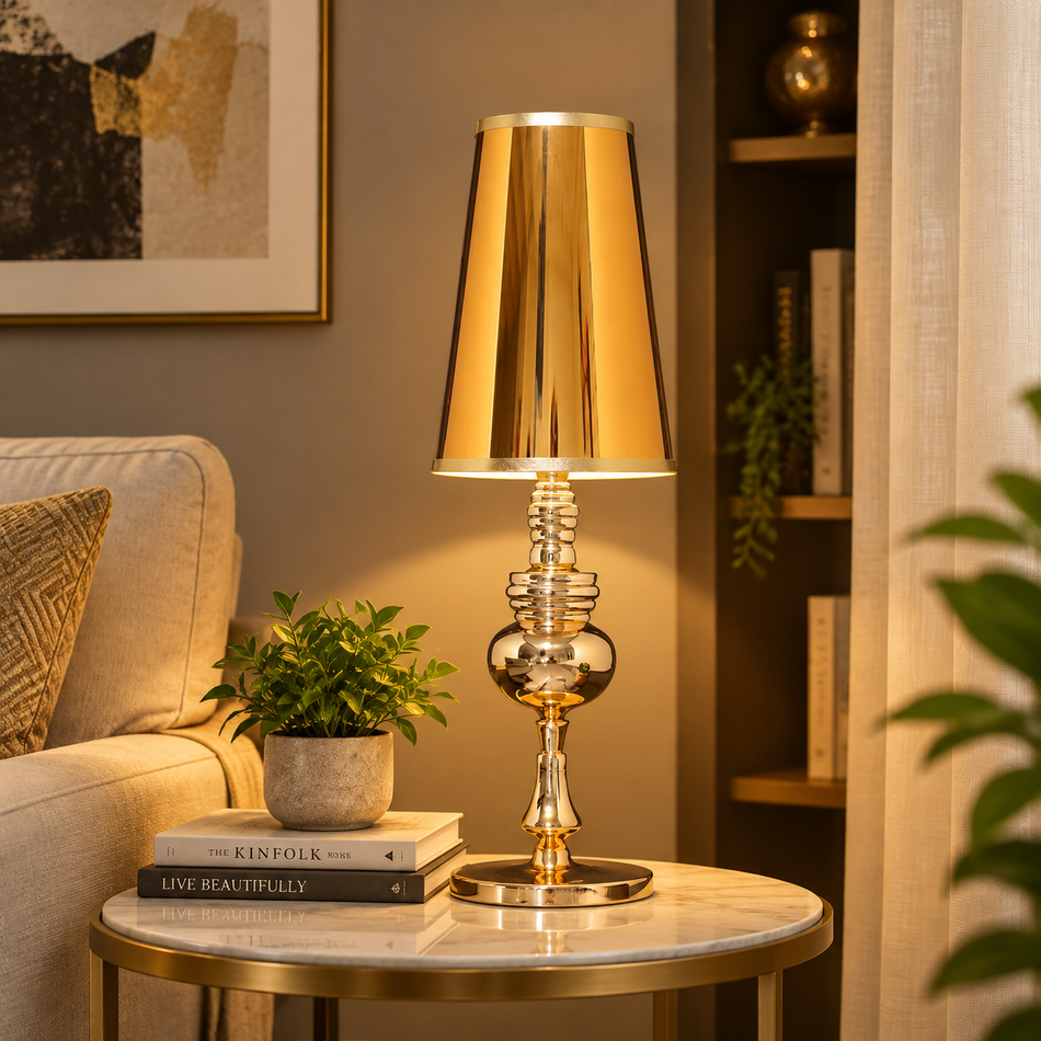Elegant Gold Table Lamp with Modern Luxury Design