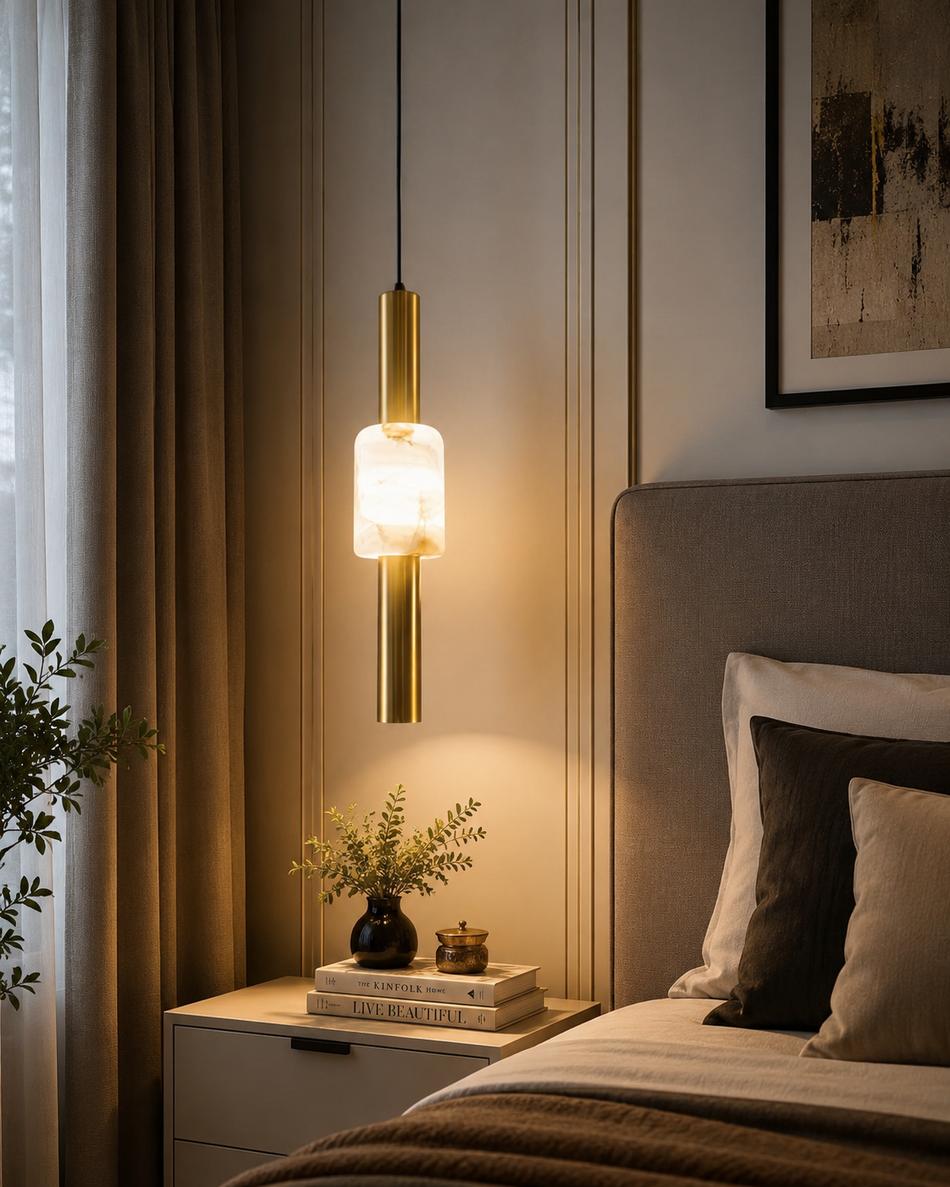 Modern Gold Marble Pendant Light