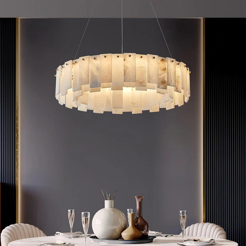 80 CM Imitated Marble Chandelier