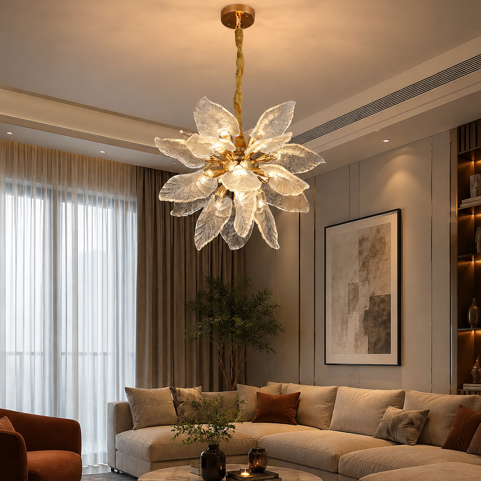Luxury Floral Leaf Chandelier