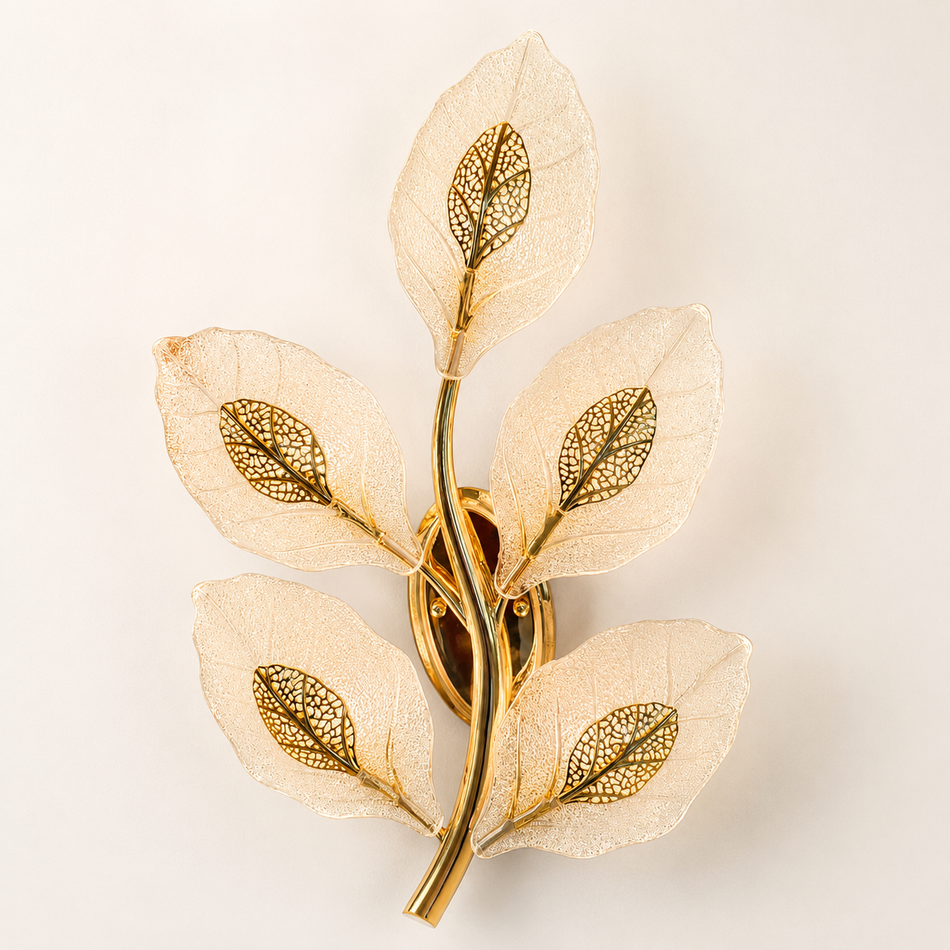 Luxury Golden Leaf Wall Light