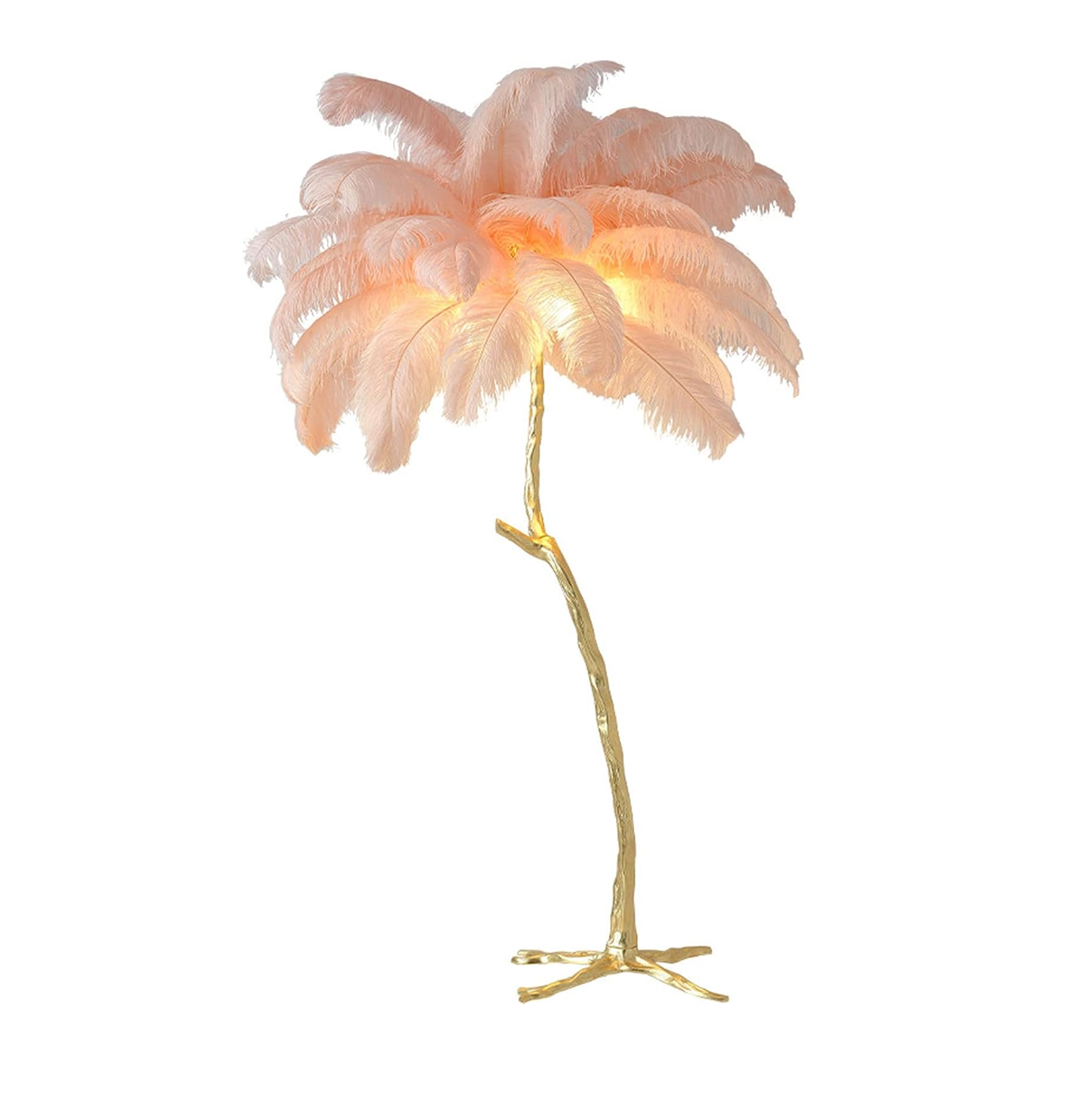 OSTRICH FEATHER FLOOR LAMP