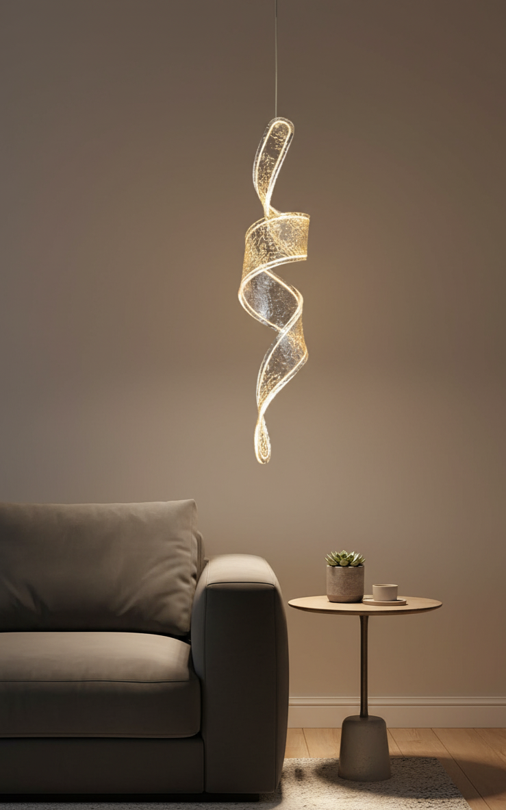Modern LED Curvy Pendant Light