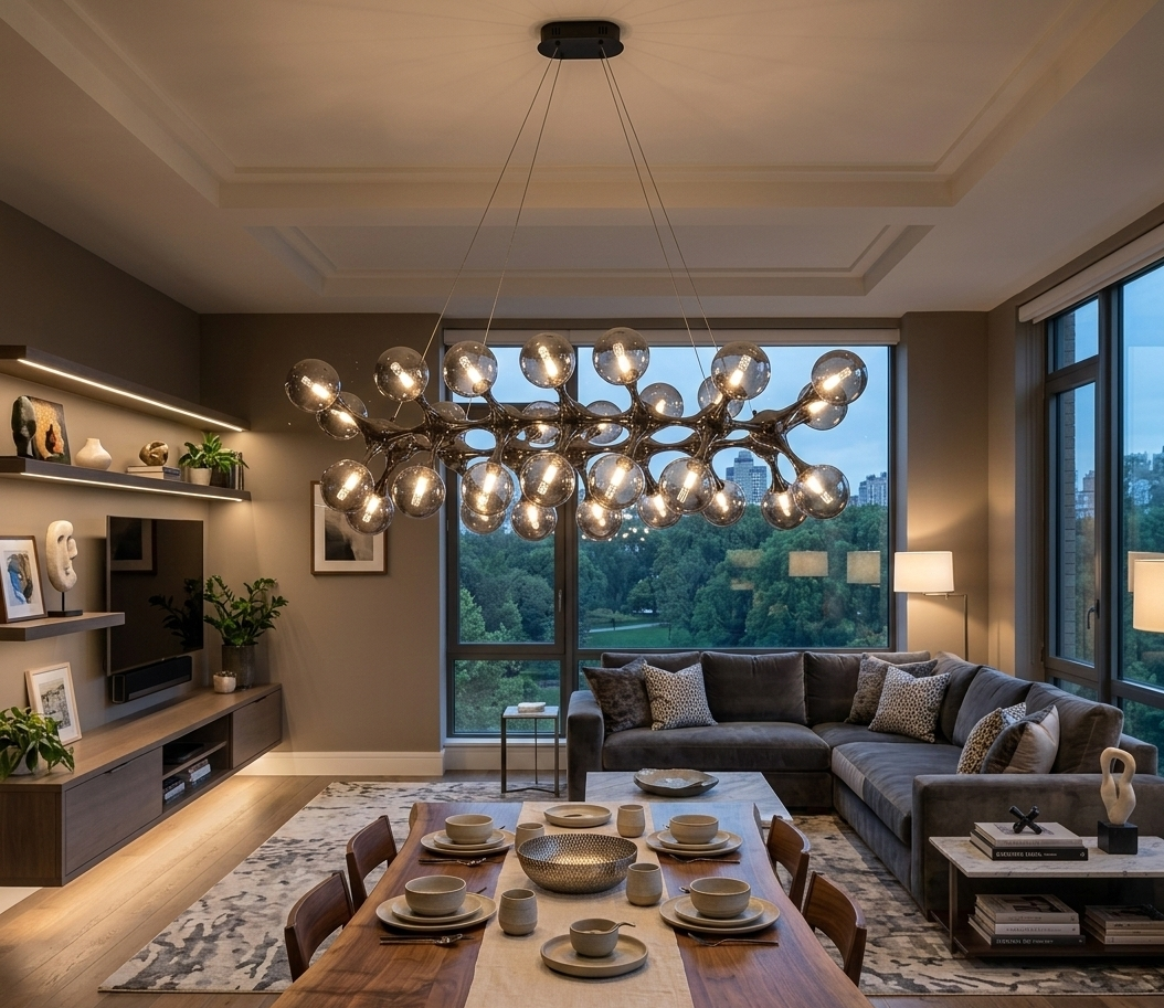 Molecular Orb Chandelier