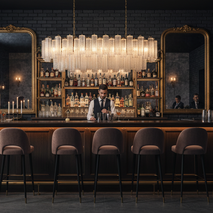 Modern Linear Glass Chandelier